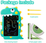 Toyshine Dinosaur Design Writing Tablet for Kids, 8.5 inches LCD Tab for Kids Drawing Pad Doodle Board Scribble and Play for 3-10 Years Old Boys/Girls Gifts Education Learning Toys - Green
