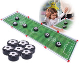 Toyshine Slide and Play Table Football Game - Indoor Table Games for Whole Family, Kids and Adults - Portable Set, 6 Pucks