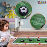 Toyshine Slide and Play Table Football Game - Indoor Table Games for Whole Family, Kids and Adults - Portable Set, 6 Pucks
