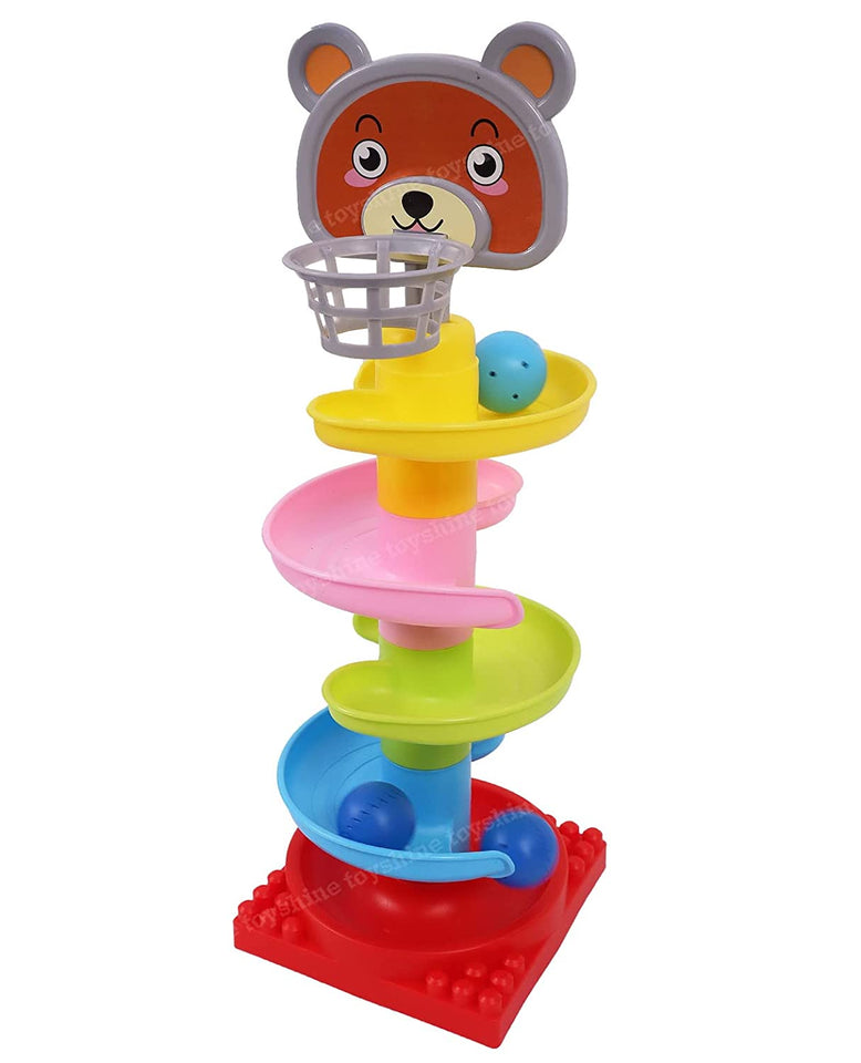 Toyshine 4 Layer Ball Drop and Roll Swirling Tower for Baby and Toddler Development Educational Toys | Stack, Drop and Go Ball Ramp