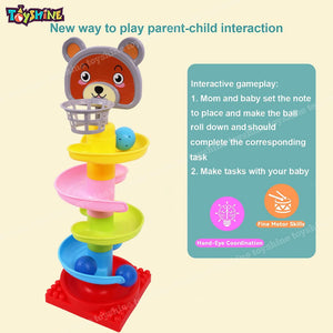 Toyshine 4 Layer Ball Drop and Roll Swirling Tower for Baby and Toddler Development Educational Toys | Stack, Drop and Go Ball Ramp