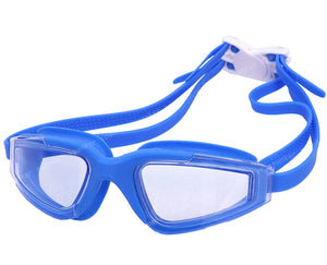 Spanker Zone Design Swim Goggles with Ear Plugs, UV Protection No Leaking Anti Fog Lens Swimming Glasses for Adult Women Men and Youth , Blue SSTP
