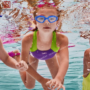 Spanker Zone Design Swim Goggles with Ear Plugs, UV Protection No Leaking Anti Fog Lens Swimming Glasses for Adult Women Men and Youth , Blue SSTP