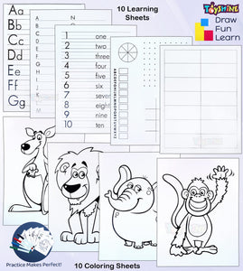 Toyshine Wipe and Clearn Doodle Board Magic Draw and Write Board with Resuable Sheets