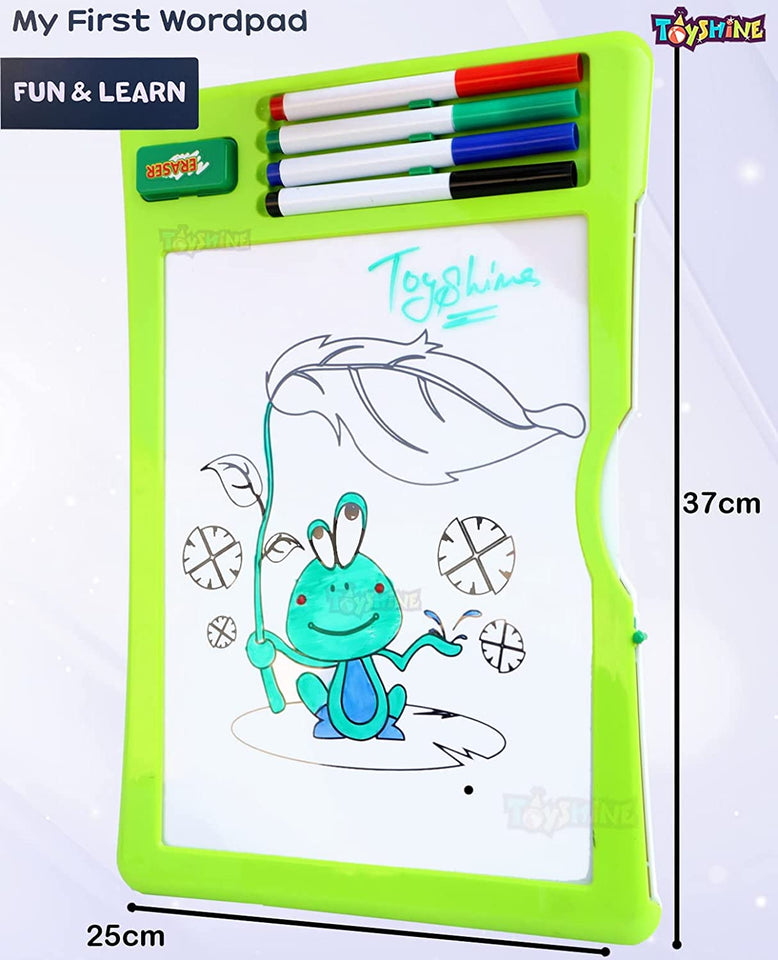 Toyshine Wipe and Clearn Doodle Board Magic Draw and Write Board with Resuable Sheets