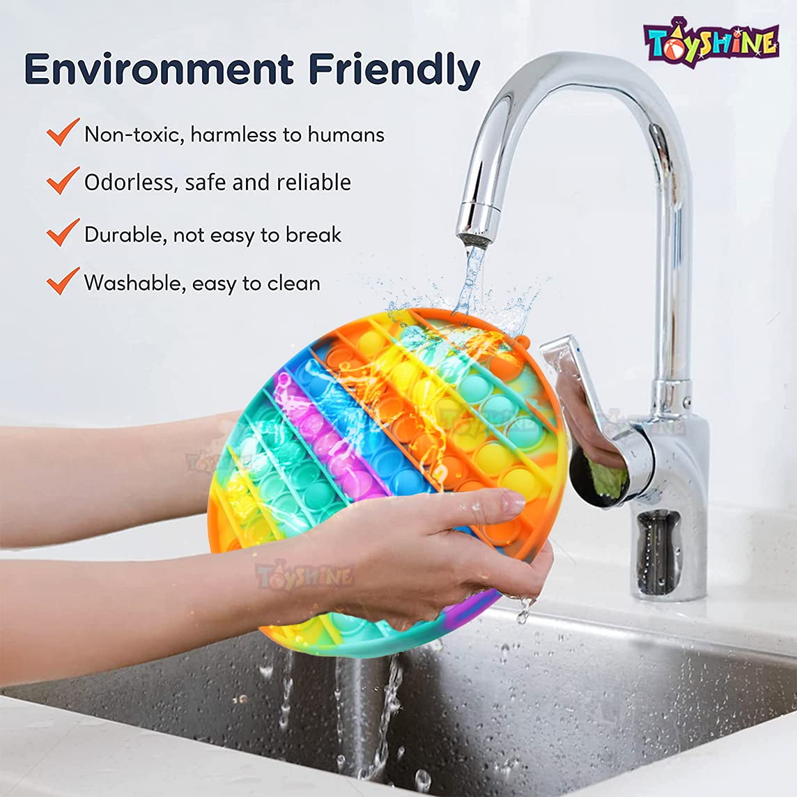 Toyshine Big (7.8 Inches) Round Multi-Color Pop Poppers Pot-it Toy for