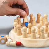 Toyshine Wooden Memory Match Stick Chess Game Set