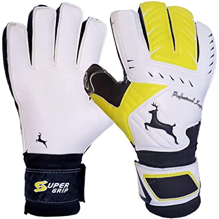 Toyshine Rubber Soccer Goalie Gloves, Strong Grip Shockproof Non-Slip
