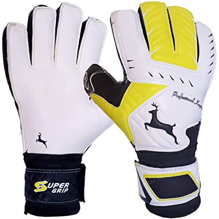 Toyshine Rubber Soccer Goalie Gloves, Strong Grip Shockproof Non-Slip  Goalkeeper Gloves For Youth, (Size 9) (Yellow White) Sstp