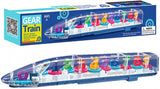 Toyshine Big Transparent Bump and Go Train with 3D Lightning, Moving Gears and Music | Birthday Toy Gift for 2-5 Year Old Boy, Girl, Baby - Numbers