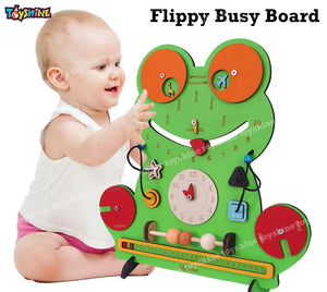 Toyshine Wooden The Flippy Busy Board s Learning