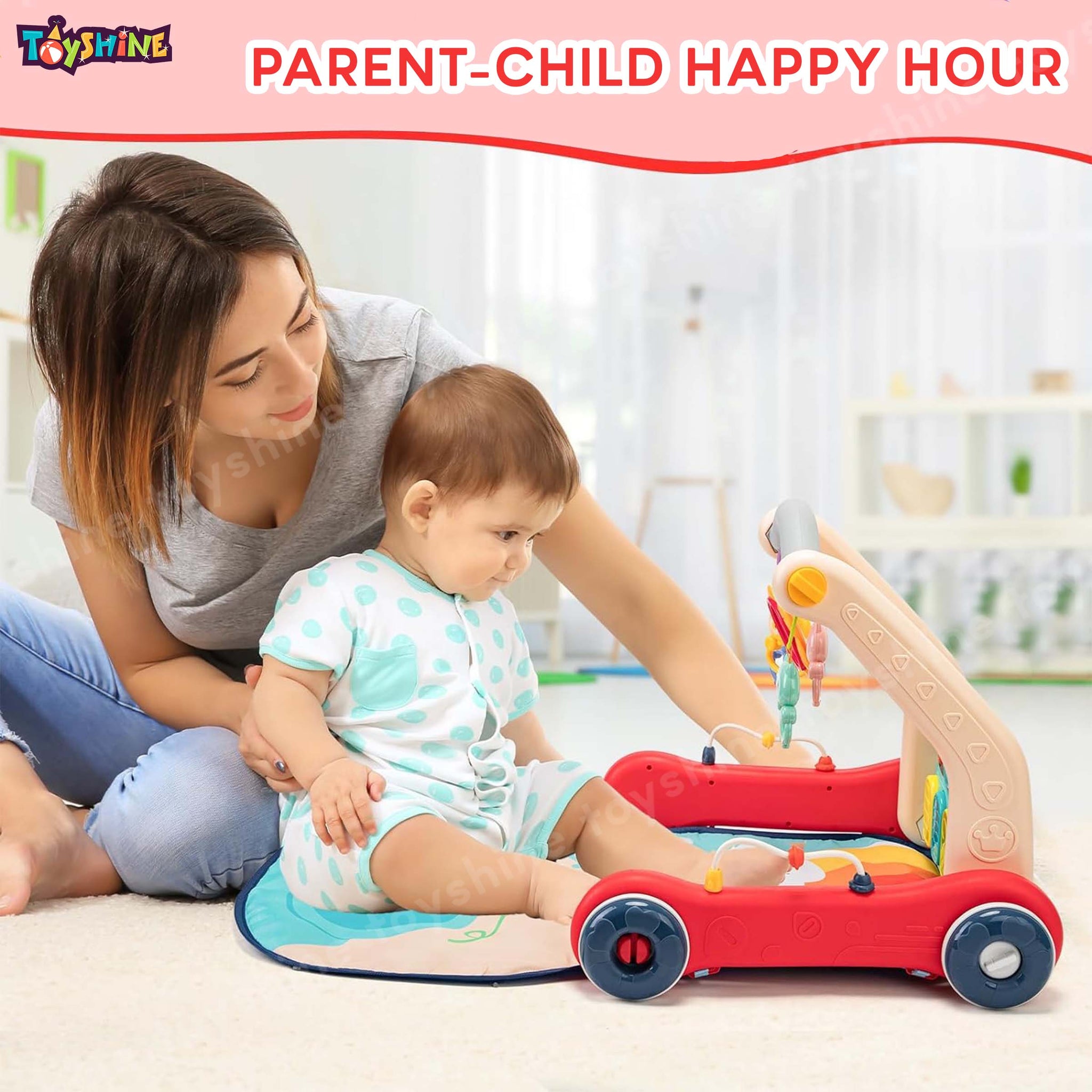 Toyshine in Musical Piano Rack Cum Walker Baby Gym Play mat Activi