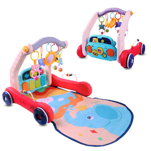 Toyshine 2 in 1 Musical Piano Rack Cum Walker Baby Gym Play mat Activity Center Toy for Newborn to Toddler Early Dvelopment
