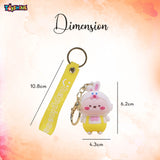 Toyshine 6 Pc Cute keychain Kawaii Cartoon Keychains with Holder Accessories, Backpack Car Key Chain for Boy Girl -Model C