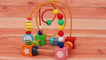 Toyshine sun and moon wooden shape, obejects, color recognition rolling bead maze labyrinth toy (Multi color) (TS-2022)