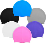 Spanker Unisex Adult Silicone Swim Cap Non-Slip Swimming Cap for Long and Short Hair (Pack of 6), Color May Vary Model- A SSTP (TS-2022)