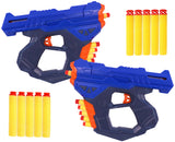 Toyshine Hexaa Warrior Foam Blaster Gun Toy, Safe and Long Range, 10 Bullets, Blue