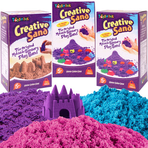 Toyshine Set of 3Kg Creative Sand for Kids- Pink, Purple and Blue