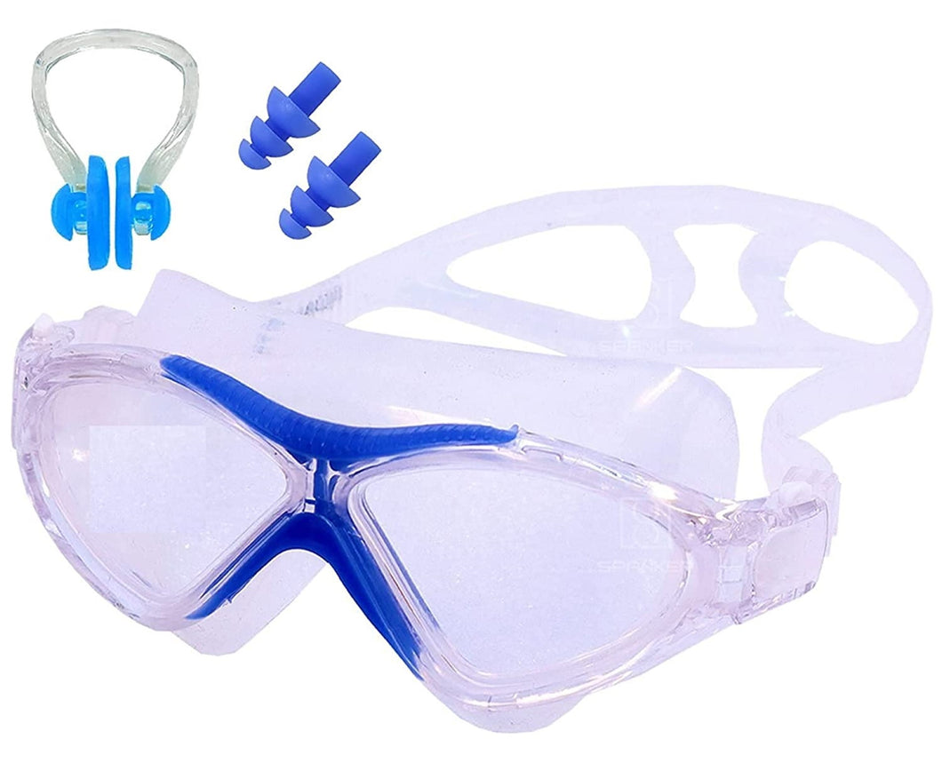 Spanker Swimming Goggles( Icee Cool ) Anti-Fog Anti-UV Youth Swim Glasses Leak Proof, Sky Blue SSTP