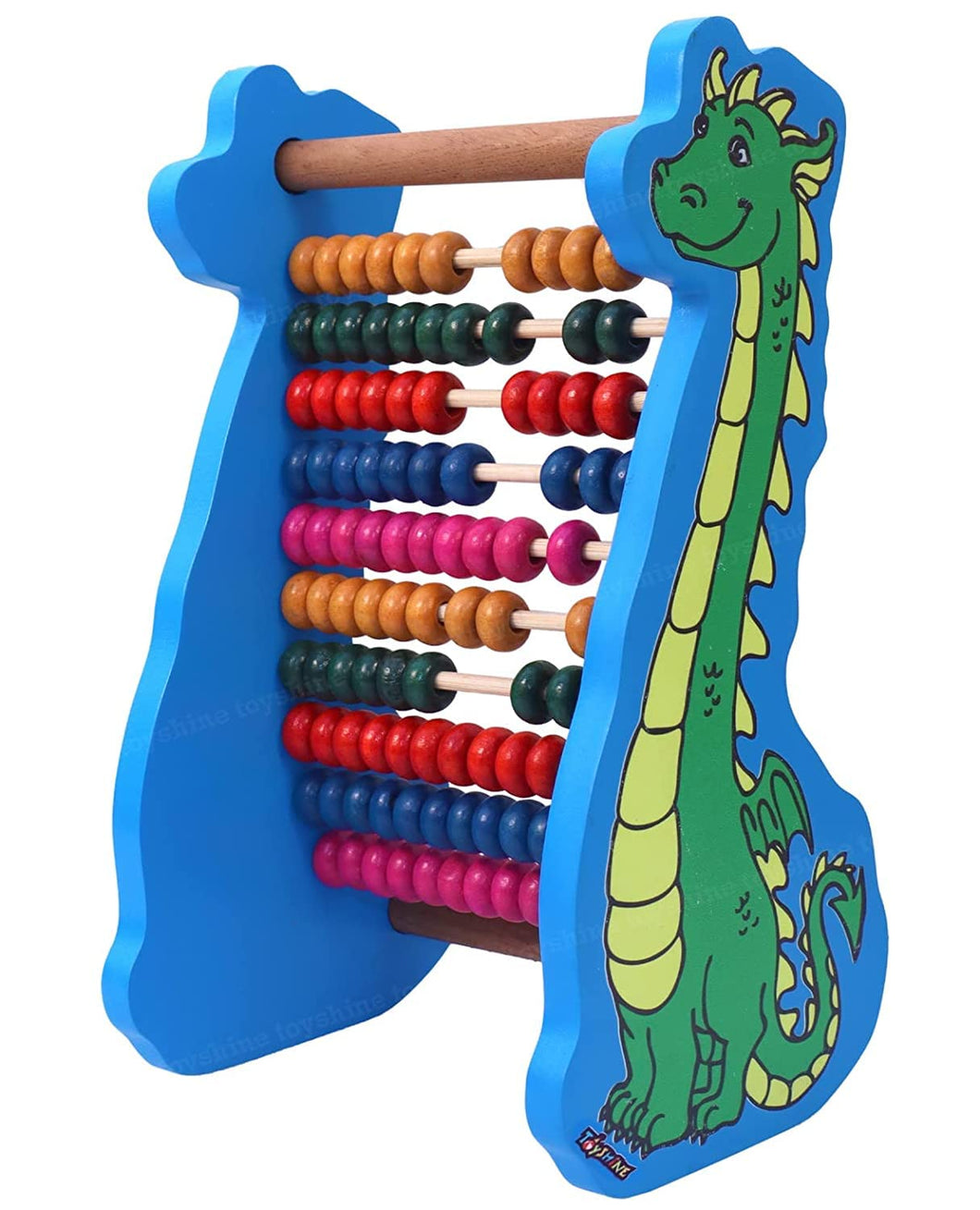 Toyshine Dinosaur Wooden Abacus and Learning Play Center - Multicolor