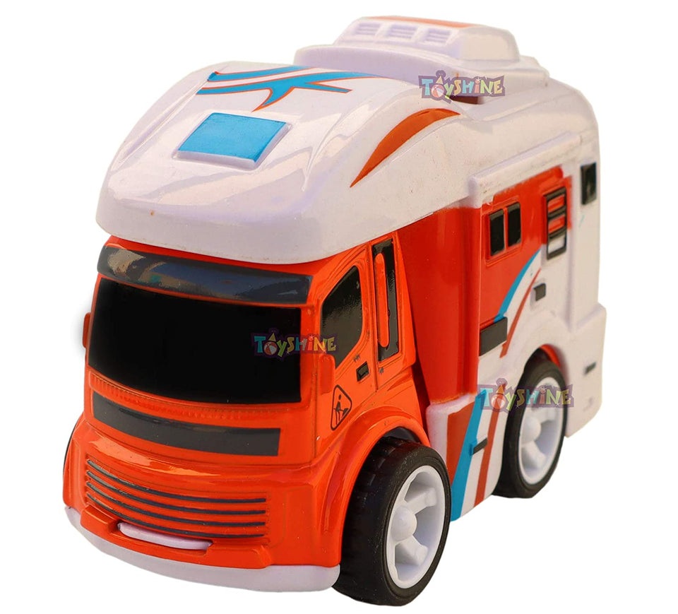 Toyshine Die Cast Motor-Home Car Toy with Friction Power | Baby Toy for 2 3 4 5 6 Year Old Baby Toy Boys Girls, Mix Color (TS-2022)