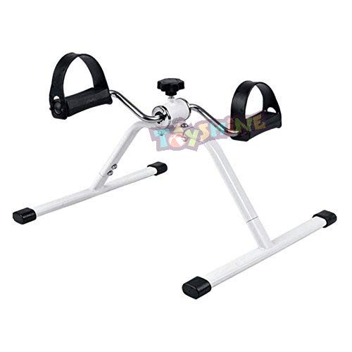 Toyshine Mini Folding Adjustable Pedal Exercise Machine, for Legs & Arms, (White) (SSTP)