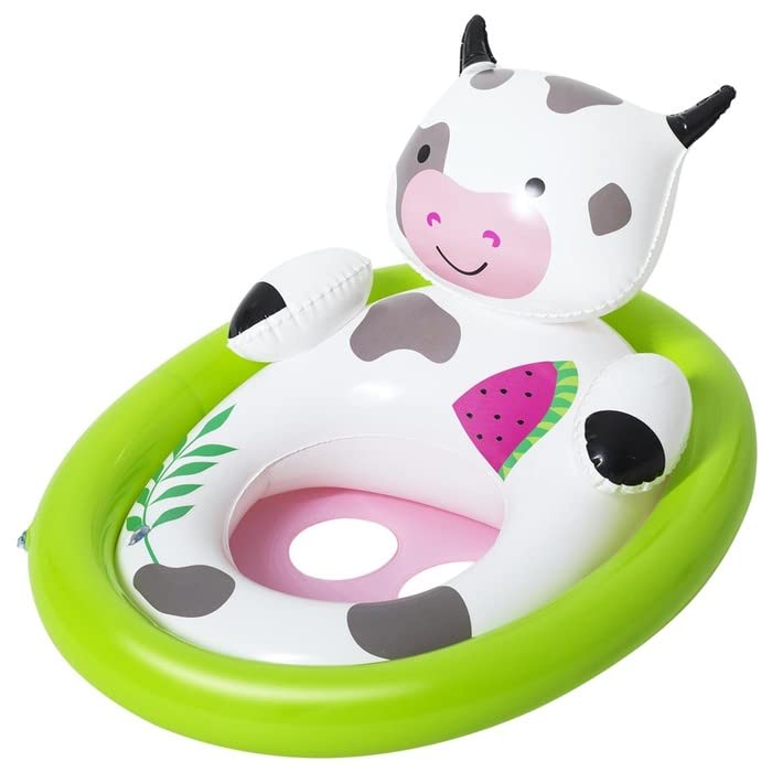 Toyshine Inflatable Cow Shaped Swimming Pool Tub Tube Water Play Centre Toy for Kids - 81cm x 56 cm