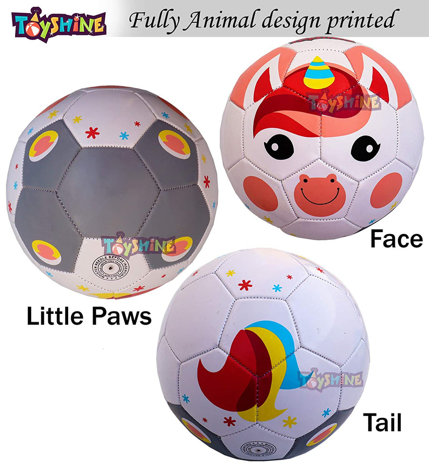 Toyshine Edu-Sports Kids Football Soccer Educational Toy Ball, Size 3, 4-8 Years Kids Toy Gift Sports - Unicorn