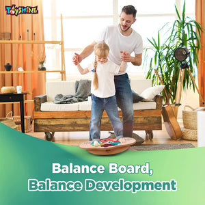 Toyshine 360 Degree Rotation Wooden Balance Board Kids