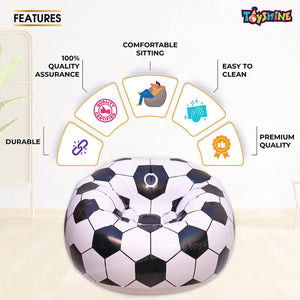 Toyshine Soccer Ball Chair, Inflatable Sofa for Adults, Kids size 110cm x 80cm
