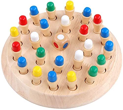 Toyshine Wooden Memory Match Stick Chess Game Set, Funny Block Board Game Parent-Child Interaction Toy for Boys and Girls Age 3 and Up