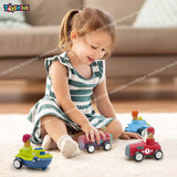 Toyshine Pack of 4 Toy Cars Push and Go Play Set