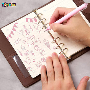 Toyshine Pack of 9 Colored Gel Ink Pens Medium Point (0.7mm), Comfortable Writing for Adults and Kids Writing Journal, Taking Notes, Drawing at School Office Home