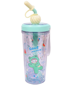 Toyshine Glitter Water Bottle Tumbler Sipper Cup