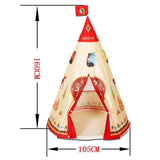 Toyshine Lightweight Folding Kids Indian Teepee Tent Play House Indoor Outdoor Garden Beach Toys