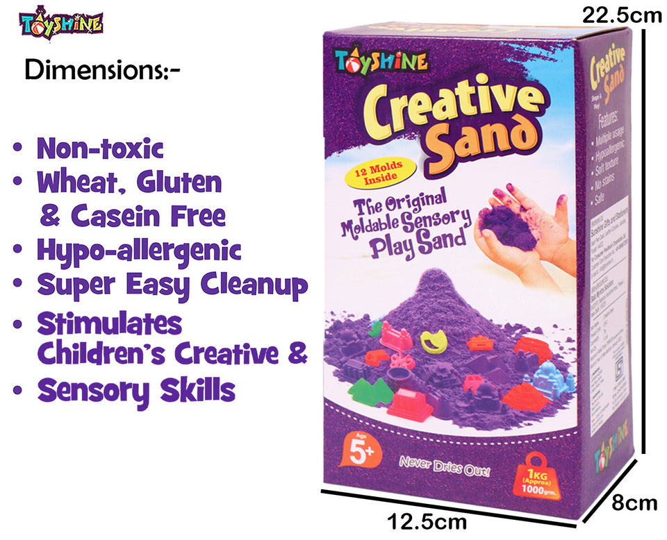 Toyshine Set of 2Kg Creative Sand for Kids- Pink and Purple