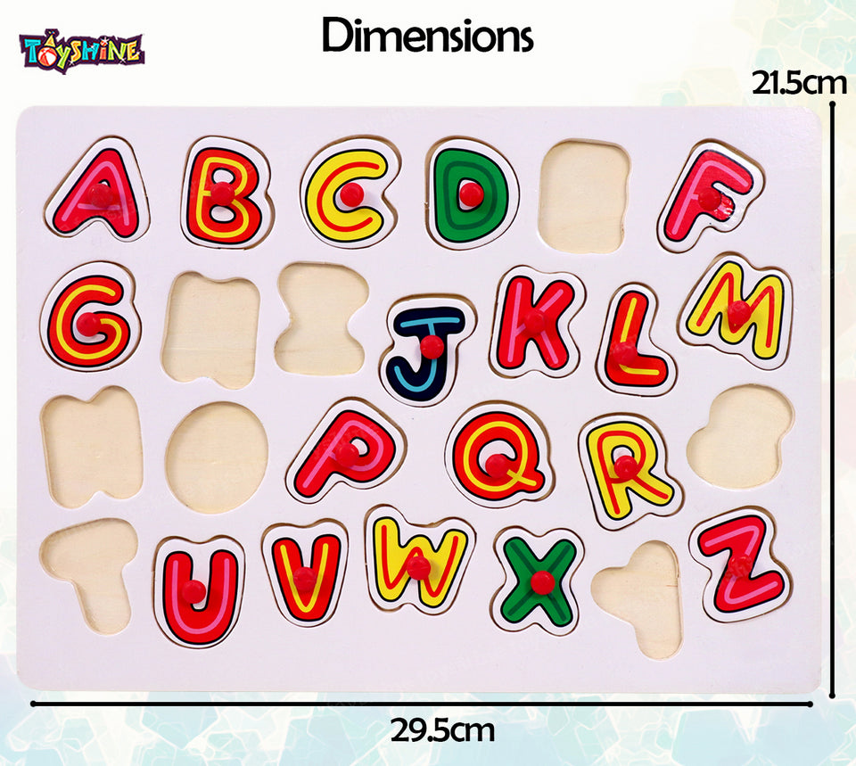 Toyshine Wooden ABC Letters Puzzle Toy, Educational and Learning Toy for Kids