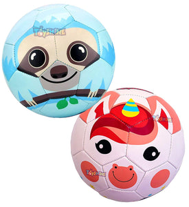 Toyshine Edu-Sports 2 in 1 Kids Football Soccer Educational Toy Ball, Size 3, 4-8 Years Kids Toy Gift Sports - Sloth and Unicorn (TS-2022)