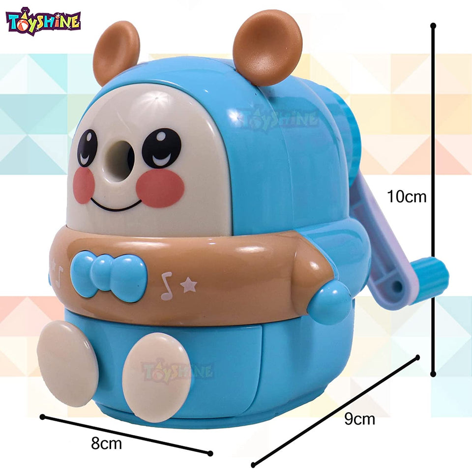 Toyshine Cute Pencil Sharpeners Manual for Kids and Artists, Handheld Manual Pencil Sharpener for Pencils - Teddy