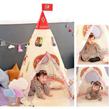 Toyshine Lightweight Folding Kids Indian Teepee Tent Play House Indoor Outdoor Garden Beach Toys