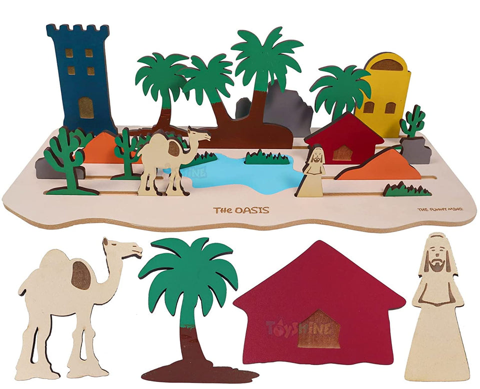 Toyshine Wooden Make Your Own Story Theme Based Puzzle Toy for Kids, Learning, Interactive, Educational, Activity for Kids