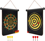 Toyshine 15 Inches Double-Sided Magnetic Dart Board Game with 6 Magnetic Darts | Indoor Outdoor Games for Adults, Kids (SSTP)