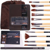 Toyshine Art Paint Brushes Set, Great for Watercolor, Acrylic, Oil -12 Different Sizes Nice Gift for Artists, Adults & Kids