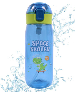 Toyshine Space Skater Kids Water Bottle with Straw Spill Proof