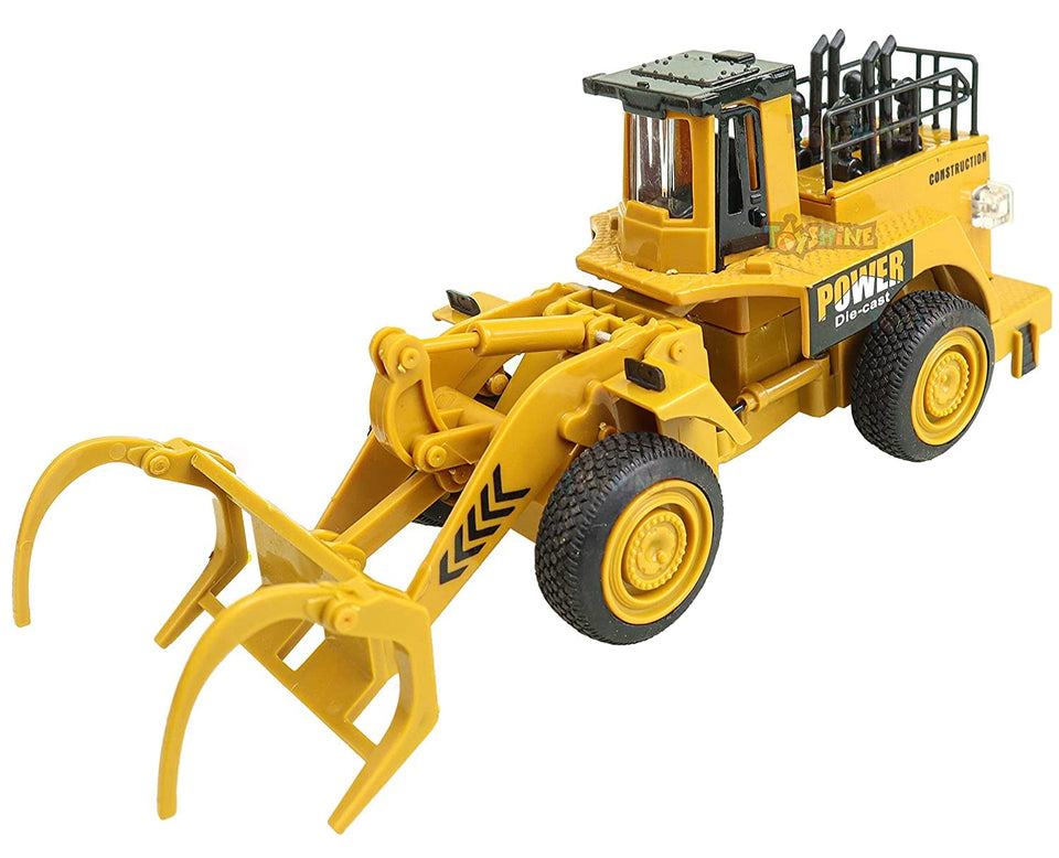 Toyshine Die Cast Builder Series Truck Construction Vehicle Toy for Kids, Music and Lights, Yellow Model - B