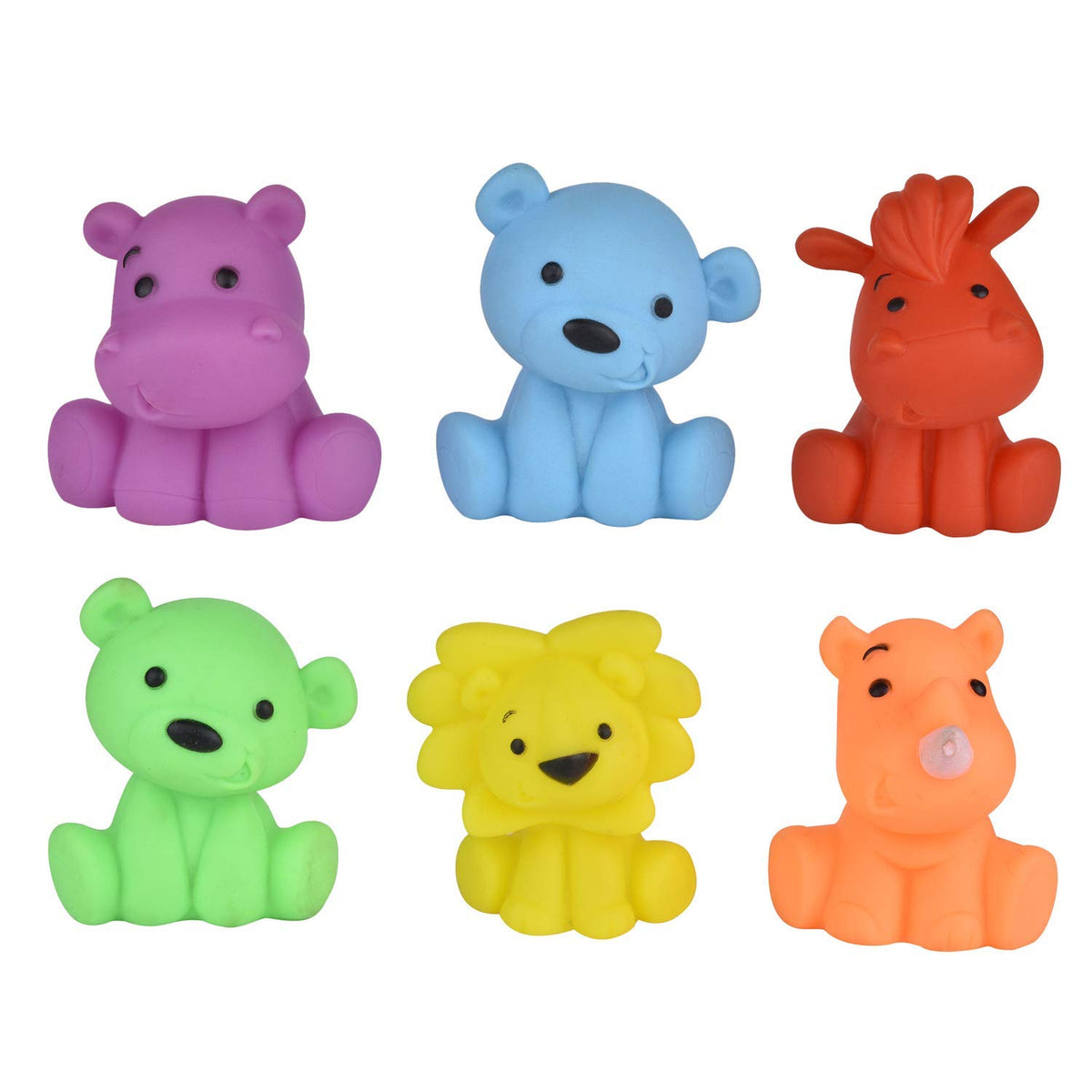 toyshine premium quality squeezy animal 6 pcs set for infants to enjoy ...