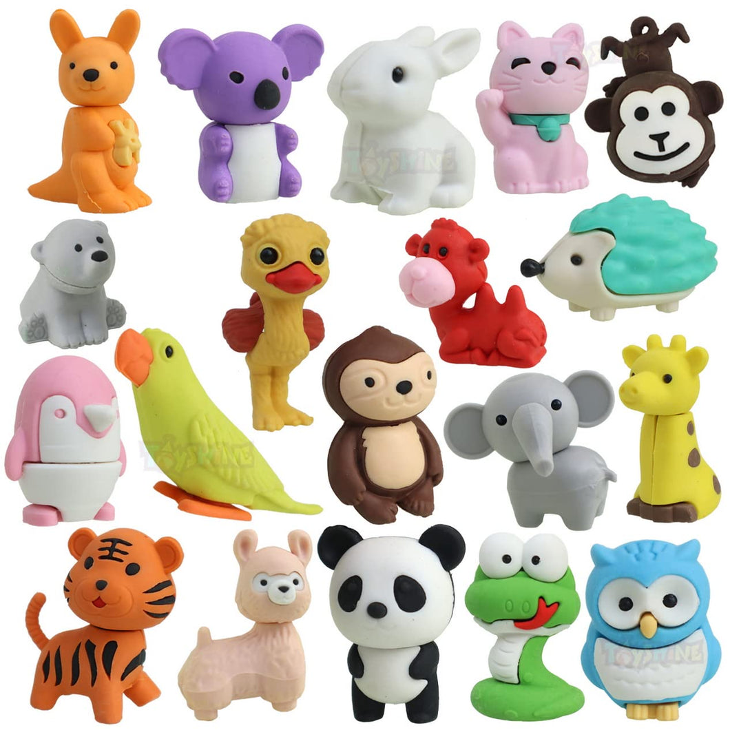 Toyshine Theme Based Colorful Erasers for Children Party Favors, School Supplies