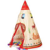 Toyshine Lightweight Folding Kids Indian Teepee Tent Play House Indoor Outdoor Garden Beach Toys