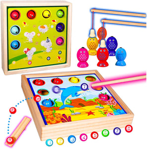 Toyshine 3 in 1 Fishing Game, Pinball and Pool Table