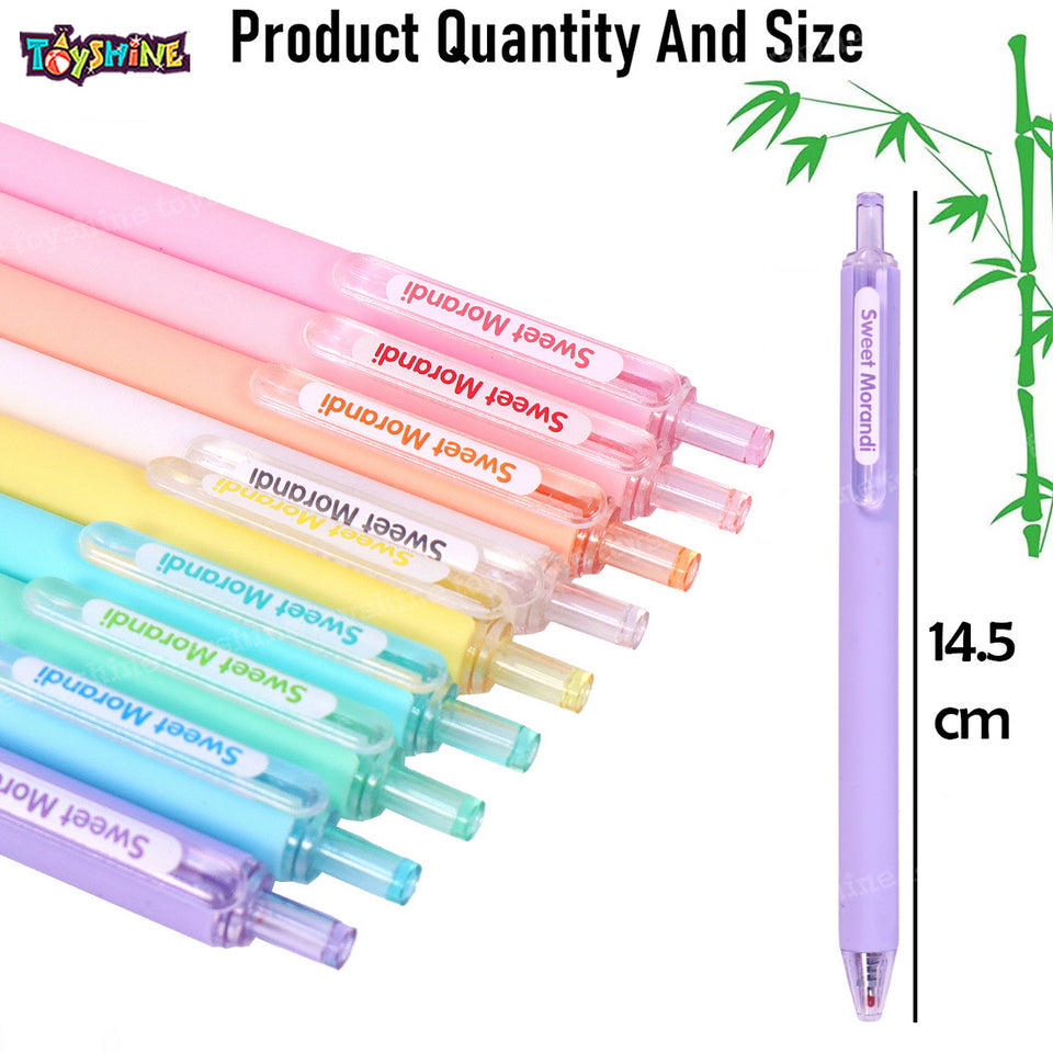 Toyshine Pack of 9 Colored Gel Ink Pens Medium Point (0.7mm), Comfortable Writing for Adults and Kids Writing Journal, Taking Notes, Drawing at School Office Home